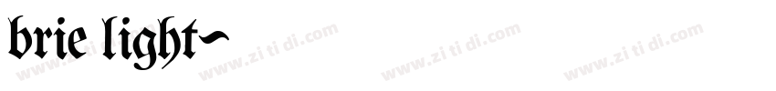 brie light字体转换